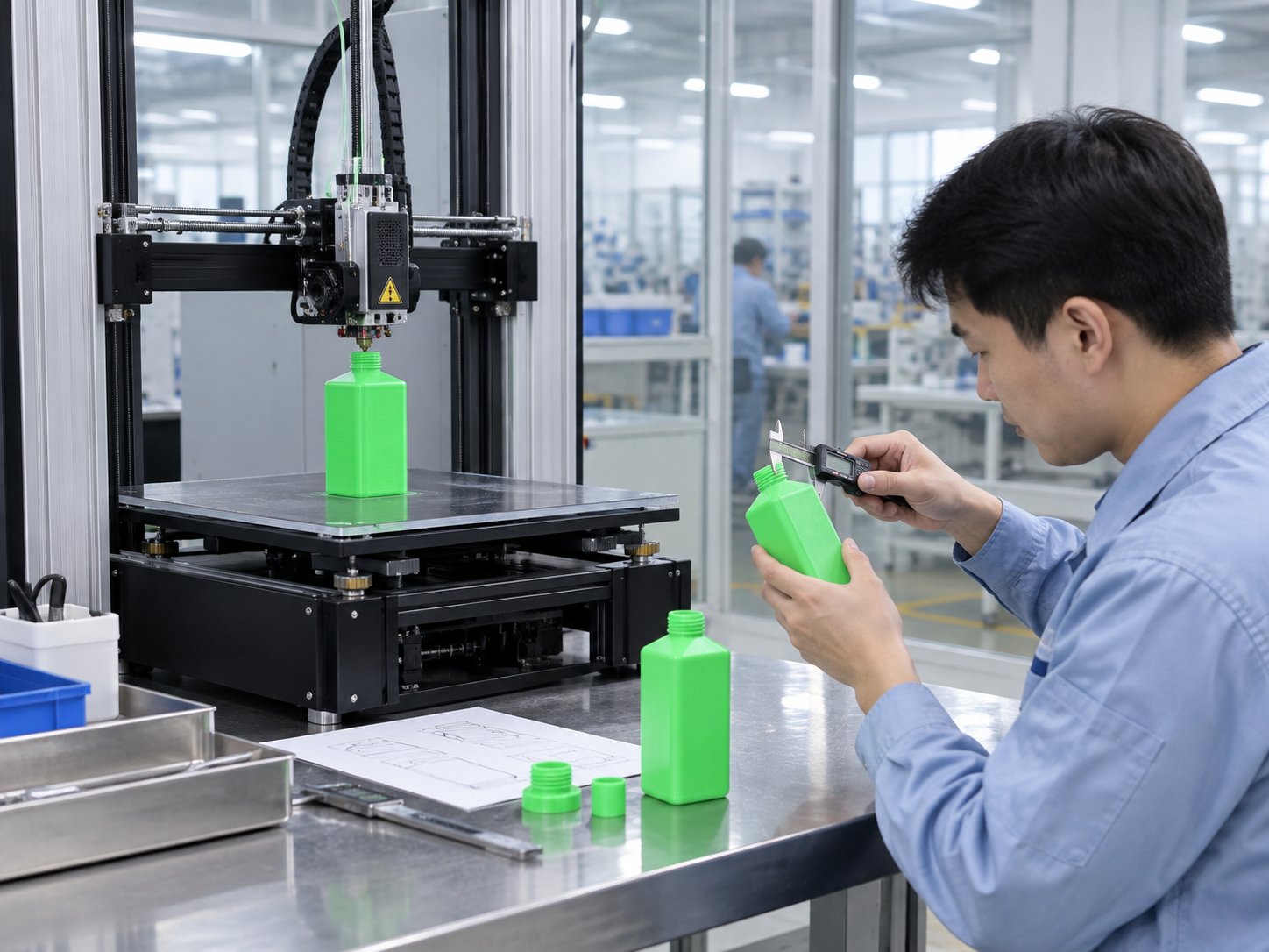Cosmetic packaging prototype development and dimensional inspection
